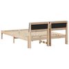 vidaXL Bed frame Brown and light grey 140 x 190 cm Solid pine wood