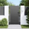 vidaXL Garden Gate with Lock Black 100 x 175 cm Powder-coated steel