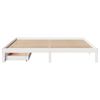 vidaXL Bed Frame with Drawers without Mattress White 200x200 cm