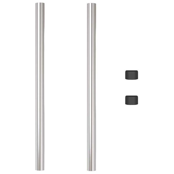 vidaXL Fence Post 2 pcs Silver 90 cm Powder-coated steel