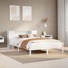 vidaXL Bookcase Bed without Mattress White 135x190 cm Double Solid Wood Pine