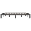 vidaXL Bed Frame without Mattress Grey Solid Wood Pine 200x200cm