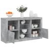 vidaXL Sideboard with LED Lights Concrete Grey 123x37x67 cm
