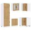 vidaXL Kitchen Cabinet with Storage Lucca Smoked Oak 80 x 46 x 81.5 cm