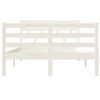 vidaXL Bed Frame without Mattress White Small Double Solid Wood