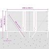 vidaXL Fence Post Grey 25 x 1.4 m (25 mm mesh) Steel and PVC