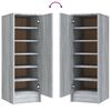 vidaXL Shoe Cabinet Grey Sonoma 32x35x92 cm Engineered Wood