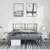 vidaXL Metal Bed Frame without Mattress with Footboard Black 150x200cm