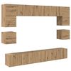 vidaXL TV Cabinet Set Wall-mounted 8 pcs Artisan Oak Engineered Wood