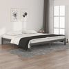 vidaXL Bed Frame without Mattress Grey Solid Wood Pine 200x200cm