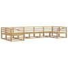vidaXL Outdoor Sofa Set 7 pcs White Solid Acacia Wood