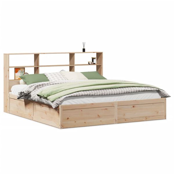 vidaXL Bed Frame without Mattress 180x200 cm Super King Solid Wood Pine