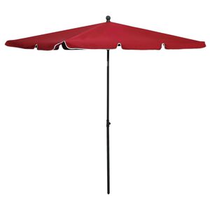 vidaXL Garden Parasol with Pole 210x140 cm Bordeaux Red