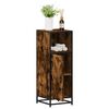 vidaXL Bathroom Cabinet Smoked Oak 35x37.5x100 cm Engineered Wood