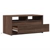vidaXL Coffee Table with LED Lights Brown Oak Engineered Wood