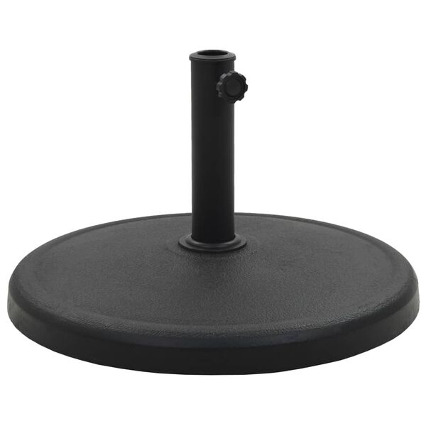 vidaXL Parasol Base Round Polyresin 19 kg Black