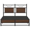 vidaXL Bed Frame without Mattress Brown Oak 120x190 cm Small Double Engineered Wood