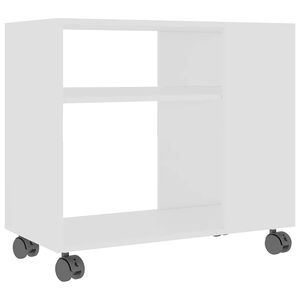 vidaXL Side Table White 70x35x60.5 cm Engineered Wood