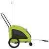 vidaXL Pet Bike Trailer Green Oxford Fabric and Iron
