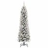 vidaXL Artificial Christmas Tree with 300 LEDs with Stand White 210 cm