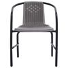 vidaXL Garden Chairs 4 pcs Plastic Rattan and Steel 110 kg