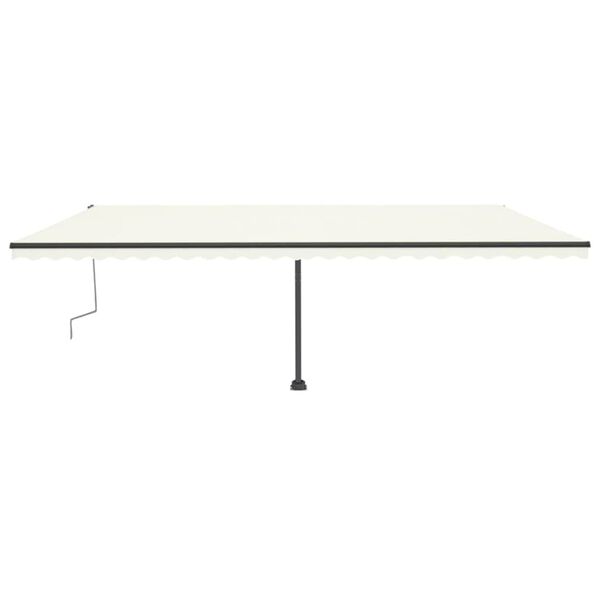 vidaXL Freestanding Manual Retractable Awning 600x300 cm Cream