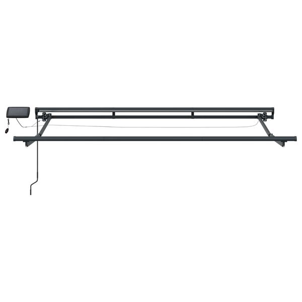 vidaXL Manual Awning Frame with LEDs Anthracite 3.5 x 2 m Aluminium