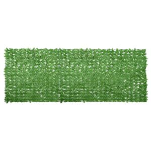 vidaXL Balcony Screen with Green Leaves 400x150 cm