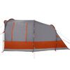 vidaXL Camping Tent Tunnel 3-Person Grey and Orange Waterproof