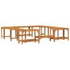 vidaXL Hot Tub Surround Solid Acacia Wood Brown