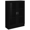 vidaXL Vitrine Cabinet Black 82,5x30,5x115 cm Engineered Wood