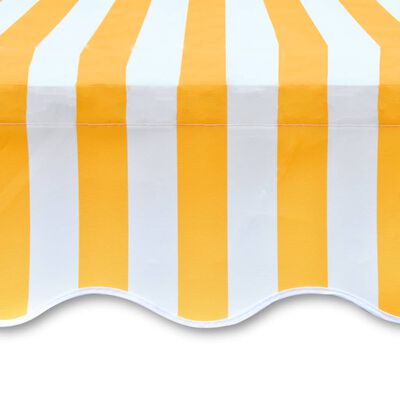vidaXL Awning Top Sunshade Canvas Orange & White 450x300 cm