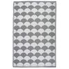 Esschert Design Outdoor Rug 180x121 cm Grey and White OC24
