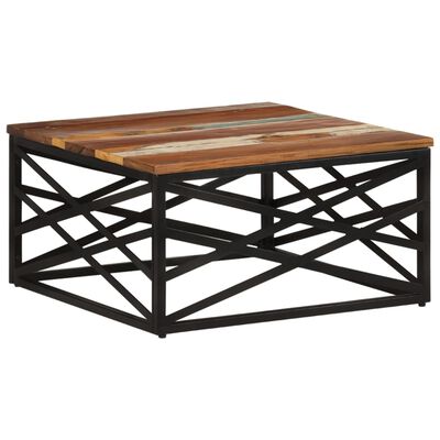vidaXL Coffee Table 68x68x35 cm Solid Reclaimed Wood