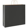 vidaXL Paper Bags 50 pcs with Handles Black 54x15x49 cm