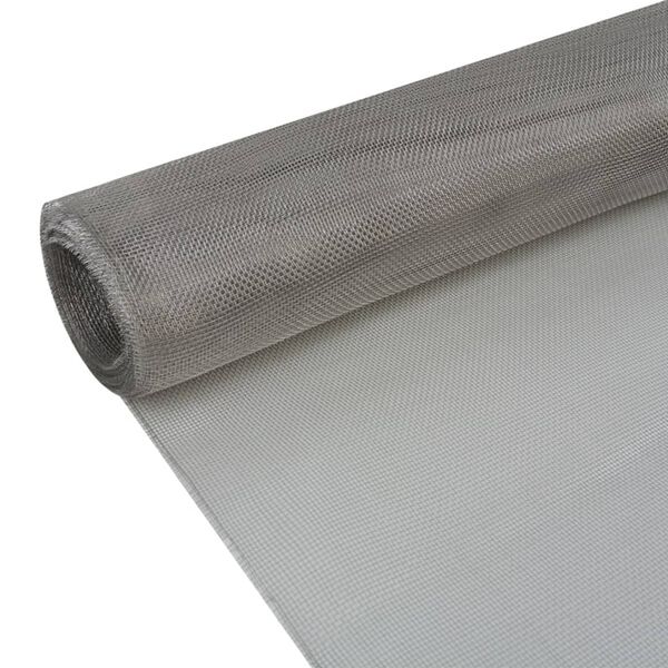 vidaXL Mesh Screen Stainless Steel 100x1000 cm Silver