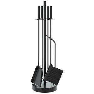 vidaXL 5 Piece Fireplace Tool Set 18x66 cm Steel