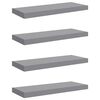 vidaXL Floating Wall Shelves 4 pcs Grey 60x23.5x3.8 cm MDF