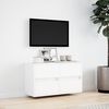 vidaXL TV Wall Cabinet with LED Lights White 80x31x45 cm