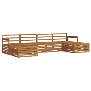 vidaXL Outdoor Sofa Set 6 pcs Natural Solid Acacia Wood