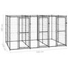 vidaXL Outdoor Dog Kennel Steel 7.26 m&sup2;