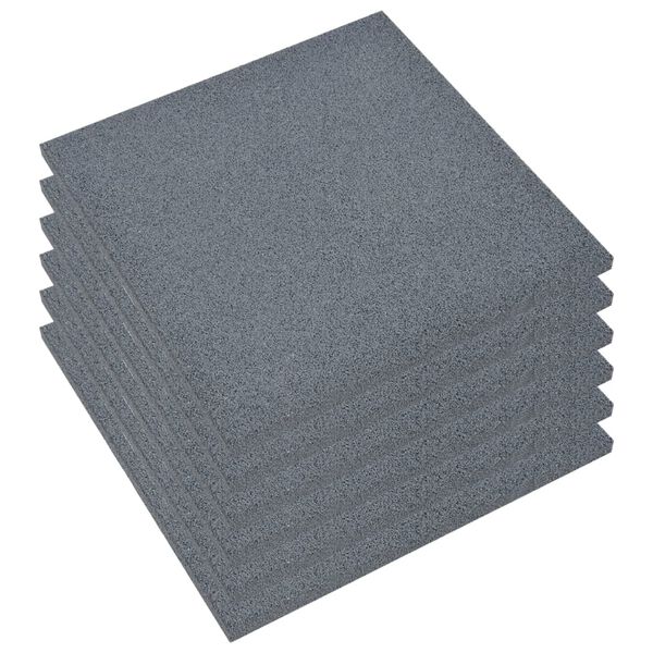 vidaXL Fall Protection Tiles 6 pcs Rubber 50x50x3 cm Grey