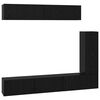 vidaXL TV Cabinet Set 6 pcs 12.01 x 11.81 x 35.43 in Black Oak