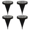 vidaXL Solar Ground Lights with Ground Spikes Outdoor 4 pcs Warm White