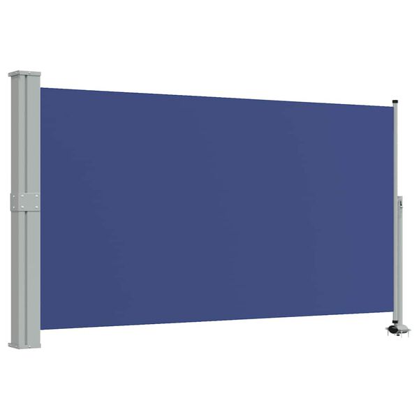 vidaXL Patio Retractable Side Awning 140 x 300 cm Blue