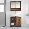 vidaXL Bathroom Cabinet Old Wood 65 x 33 x 60 cm Engineered Wood