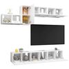 vidaXL 7 Piece TV Cabinet Set White Engineered Wood