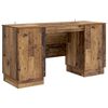 vidaXL Desk with Shelf Old Wood 142.5 x 50 x 75 cm Engineered Wood