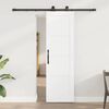 vidaXL Sliding Door White and Black 61 x 198.5 cm Solid Pine Wood