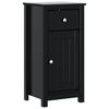 vidaXL Bathroom Cabinet BERG Black 40x34x80 cm Solid Wood Pine